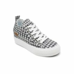 Blowfish women Miami Wedge Sneaker in Black/White
