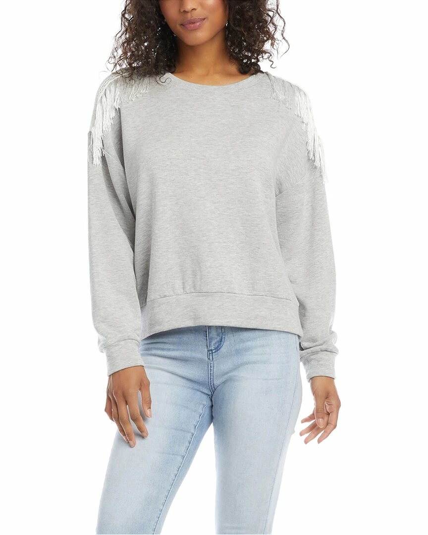 women Karen Kane Fringe Detail Sweatshirt 3 women Karen Kane Fringe Detail Sweatshirt