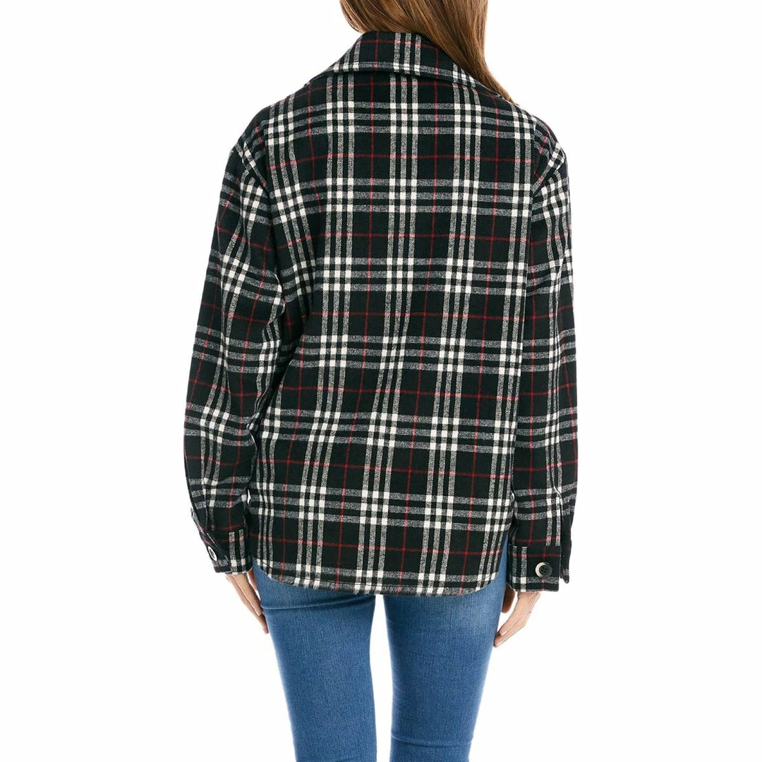 Karen Kane Womens Plaid Lightweight Shirt Jacket 4 Karen Kane Womens Plaid Lightweight Shirt Jacket - Image 2