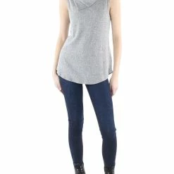 Karen Kane Womens Drape Neck Knit Pullover Sweater