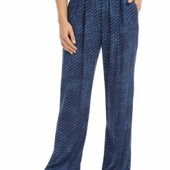 Karen Kane Seaside Womens Smocked Waistband Pull On Wide Leg Pants