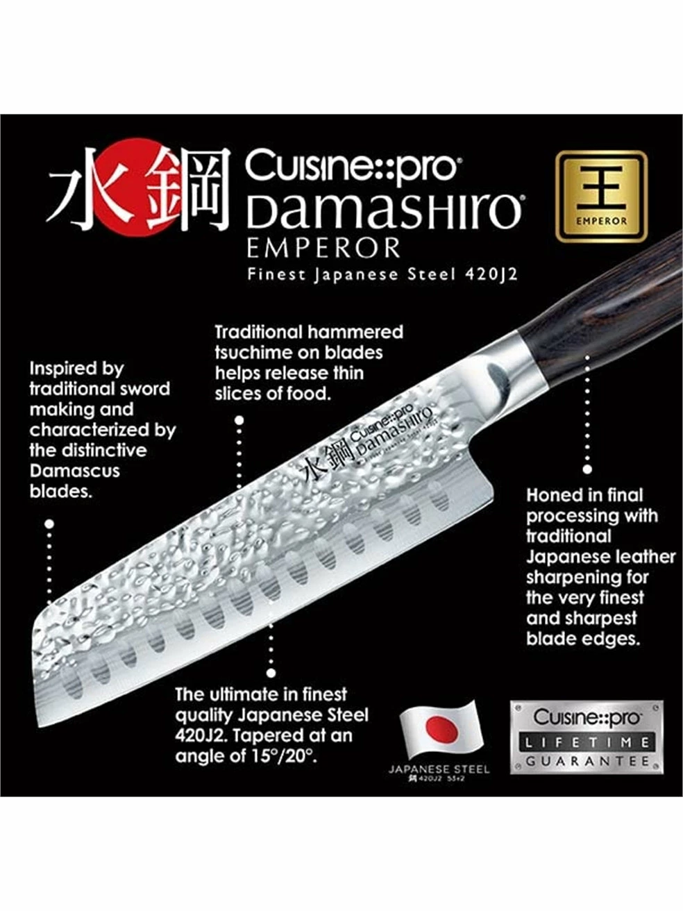 Cuisine::pro® Cp Dm Emperor 5" Santoku Try Me (12.5Cm) 4 Cuisine::pro® Cp Dm Emperor 5" Santoku Try Me (12.5Cm) - Image 2