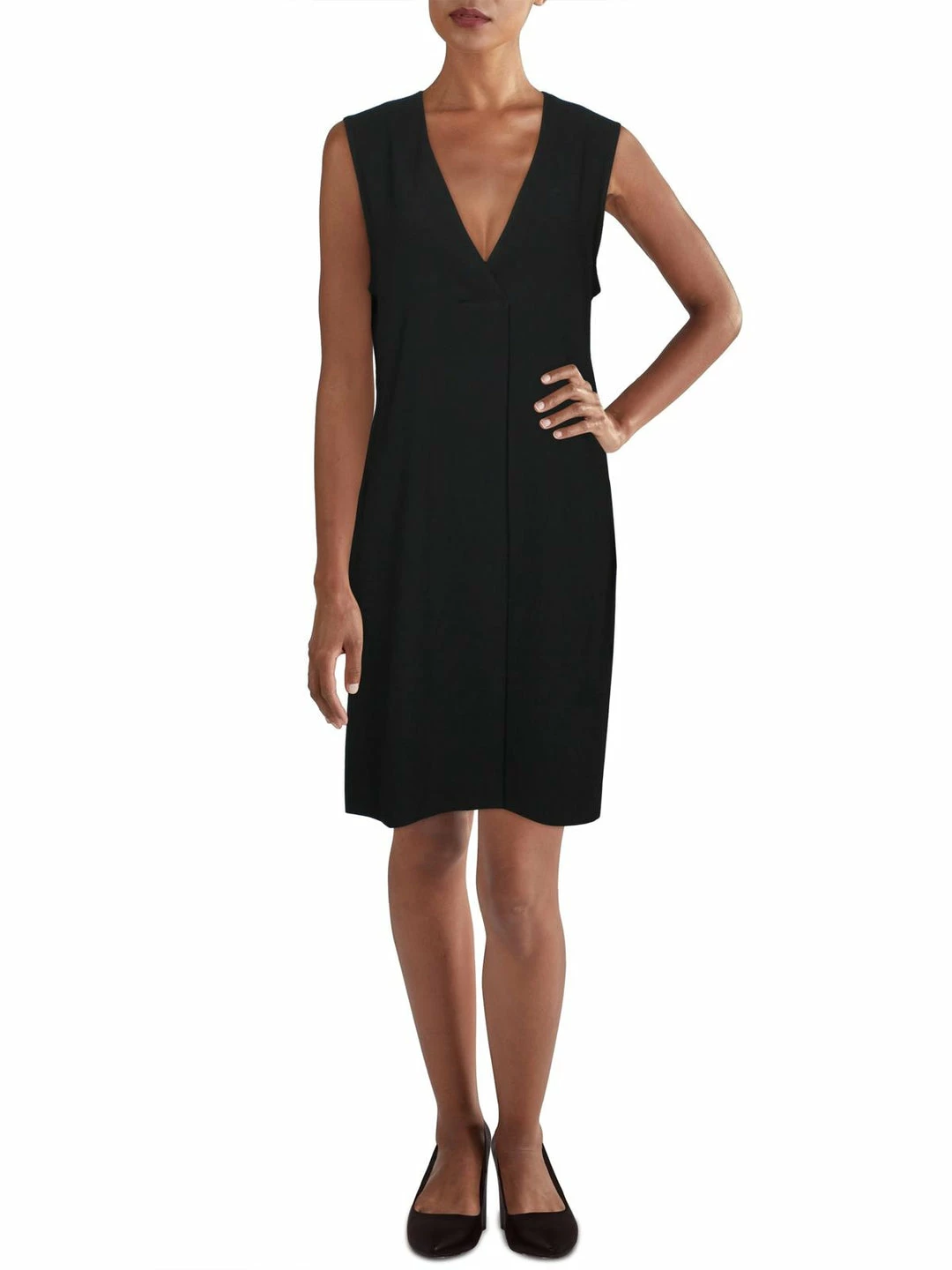 Karen Kane Womens Pleated Sleeveless Wear to Work Dress 3 Karen Kane Womens Pleated Sleeveless Wear to Work Dress