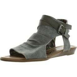 Blowfish Balla Womens Canvas Belted Flat Sandals