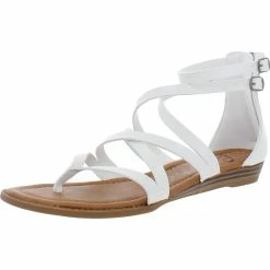 Blowfish Womens Faux Leather Strappy Wedge Sandals