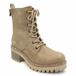 Blowfish women Leith Tumbleweed Combat Boot in Cream Coffee