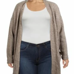 Karen Kane Womens Open Front Long Cardigan Sweater