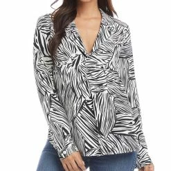 women Karen Kane Half Placket Shirt