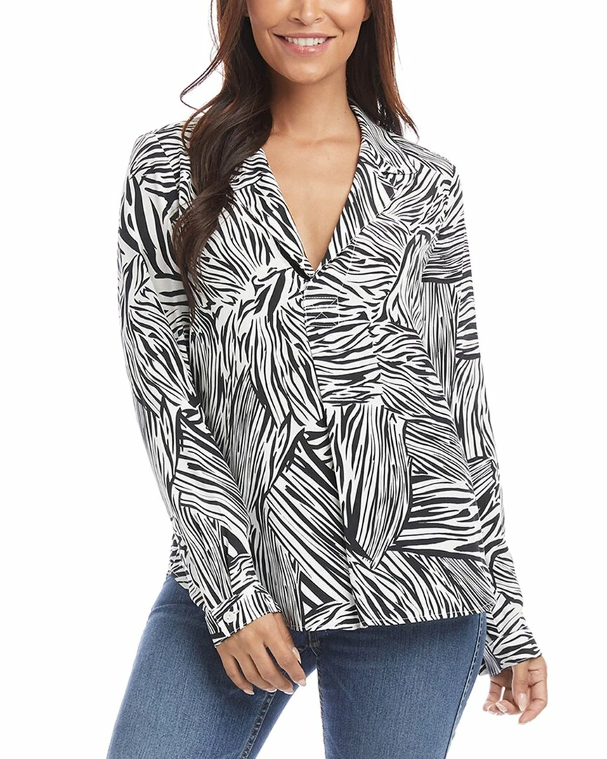 women Karen Kane Half Placket Shirt 3 women Karen Kane Half Placket Shirt