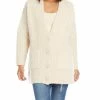 Karen Kane Grandpa Womens Wool Blend Button Front Cardigan Sweater