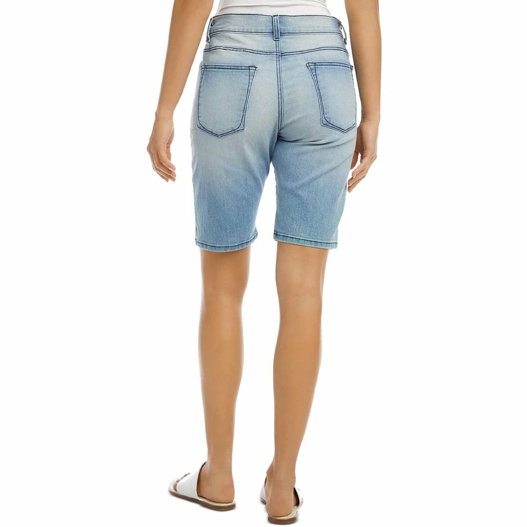 Karen Kane Womens Light Wash Stretch Bermuda Shorts 4 Karen Kane Womens Light Wash Stretch Bermuda Shorts - Image 2