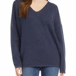 Karen Kane Womens Knit Pullover V-Neck Sweater