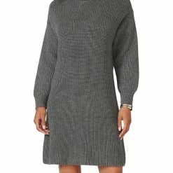 Karen Kane Blue Ice Womens Cowl Neck Mid Calf Sweaterdress