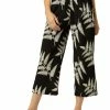 Karen Kane Womens Embroidered Wide Leg Cropped Pants