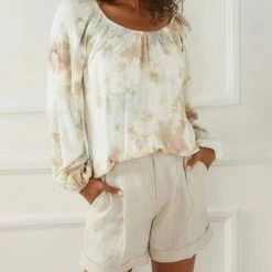 Karen Kane women Peasant Top In Tie-Dye -Cheap Karen Kane Store ab3ab72e08424725815aeddf0d2fa61c 1080x