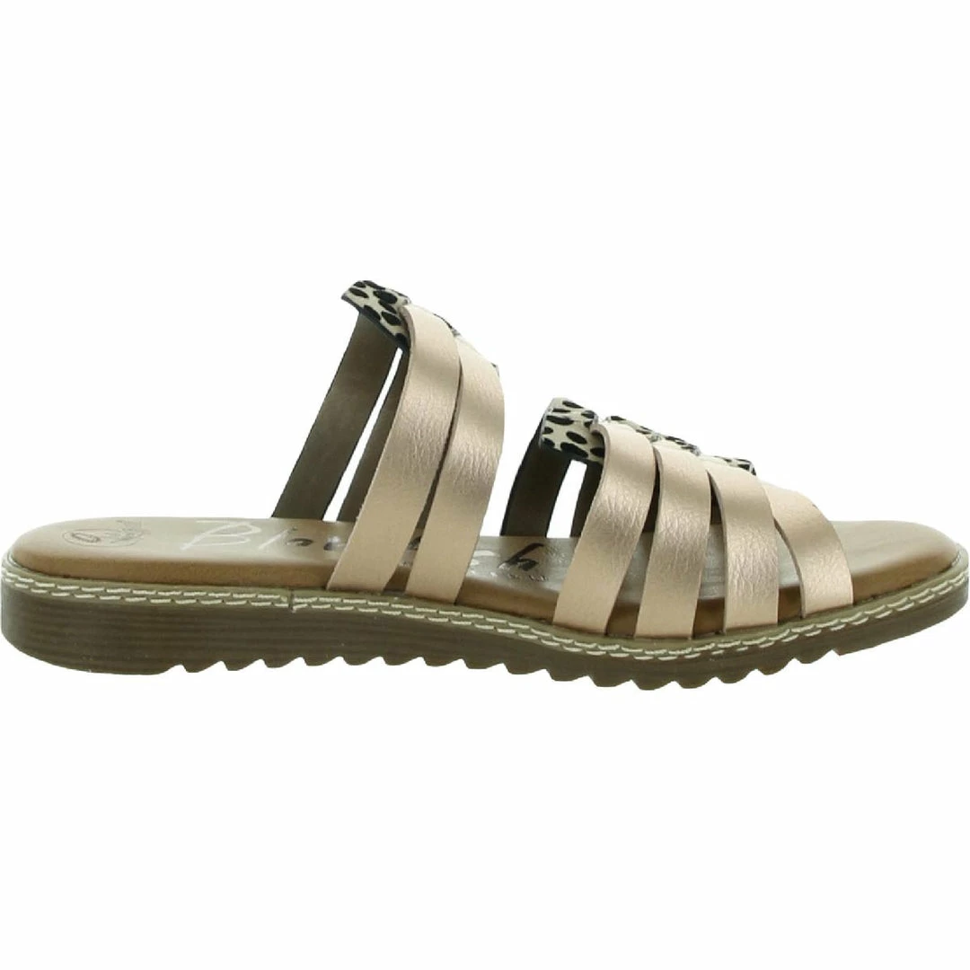 Blowfish Osaki Womens Strappy Metallic Slide Sandals 4 Blowfish Osaki Womens Strappy Metallic Slide Sandals - Image 2