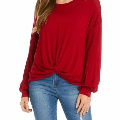 Karen Kane Womens Twist Front Jersey Pullover Top
