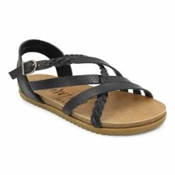 Blowfish women Maddi Multistrap Braided Sandal in Black