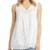 Karen Kane Womens V-Neck Lace Top