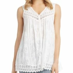 Karen Kane Womens V-Neck Lace Top