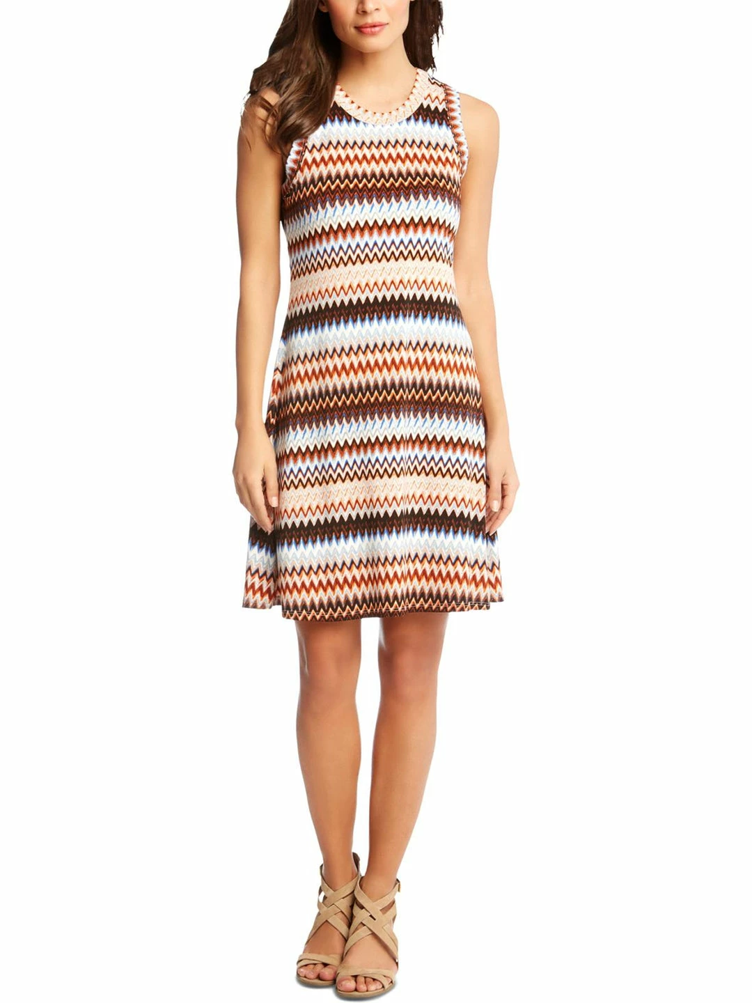 Karen Kane Womens Printed Sleeveless Halter Dress 3 Karen Kane Womens Printed Sleeveless Halter Dress