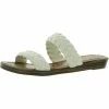 Blowfish Womens Faux Leather Slip On Flat Sandals