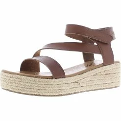 Blowfish Lover Rope Womens Vegan Leather Ankle Strap Wedge Sandals