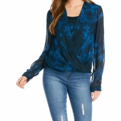 women Karen Kane Layer Crossover Knit Top