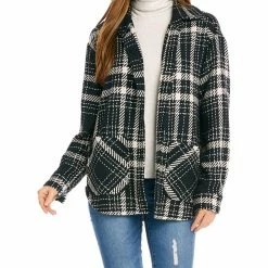 women Karen Kane Plaid Shirt Jacket