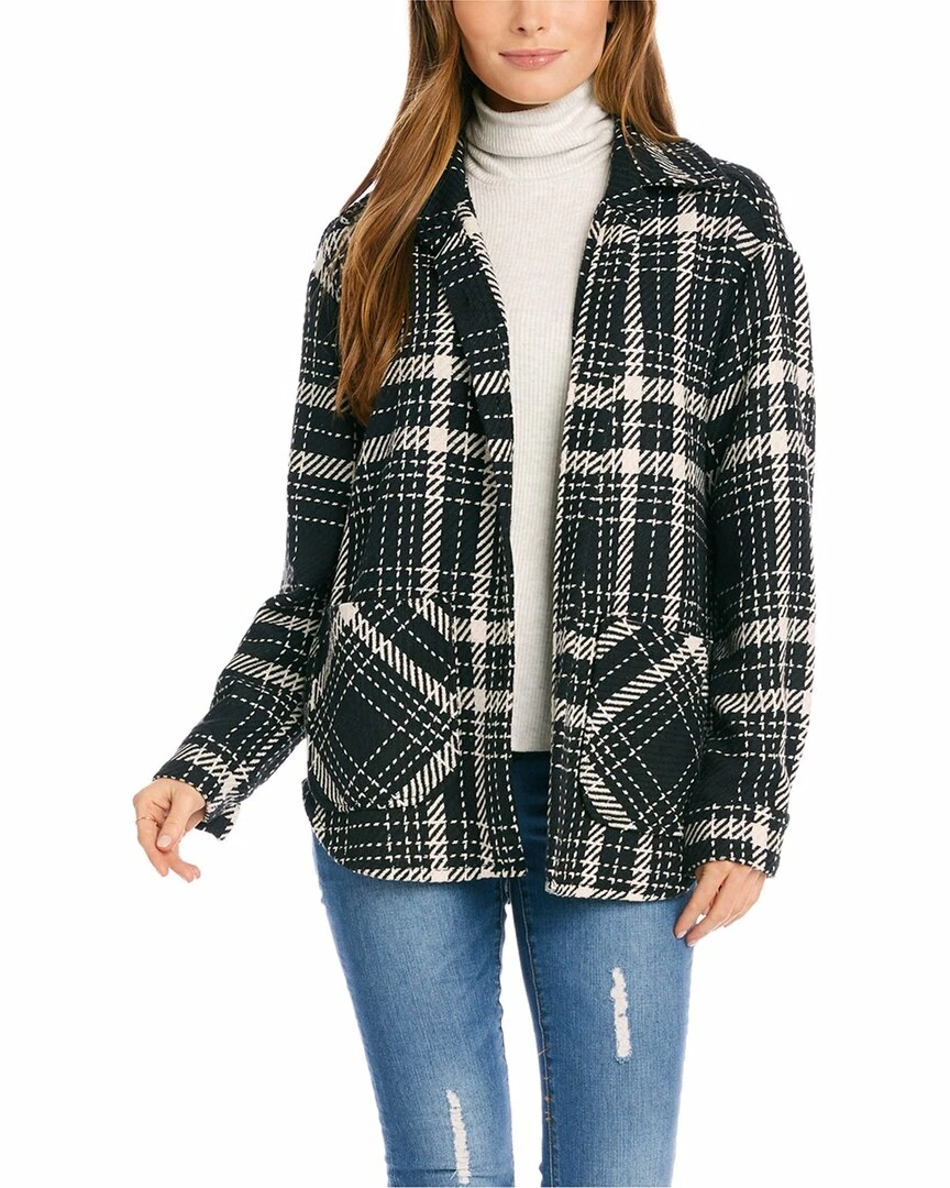 women Karen Kane Plaid Shirt Jacket 3 women Karen Kane Plaid Shirt Jacket
