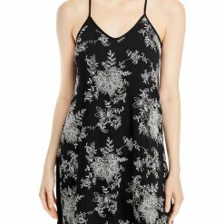 Karen Kane Casablanca Womens Embroidered Racerback Slip Dress